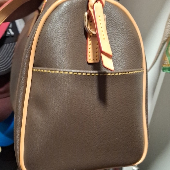 Dooney & Bourke Chocolate and Caramel Duffel Bag - Picture 6 of 6